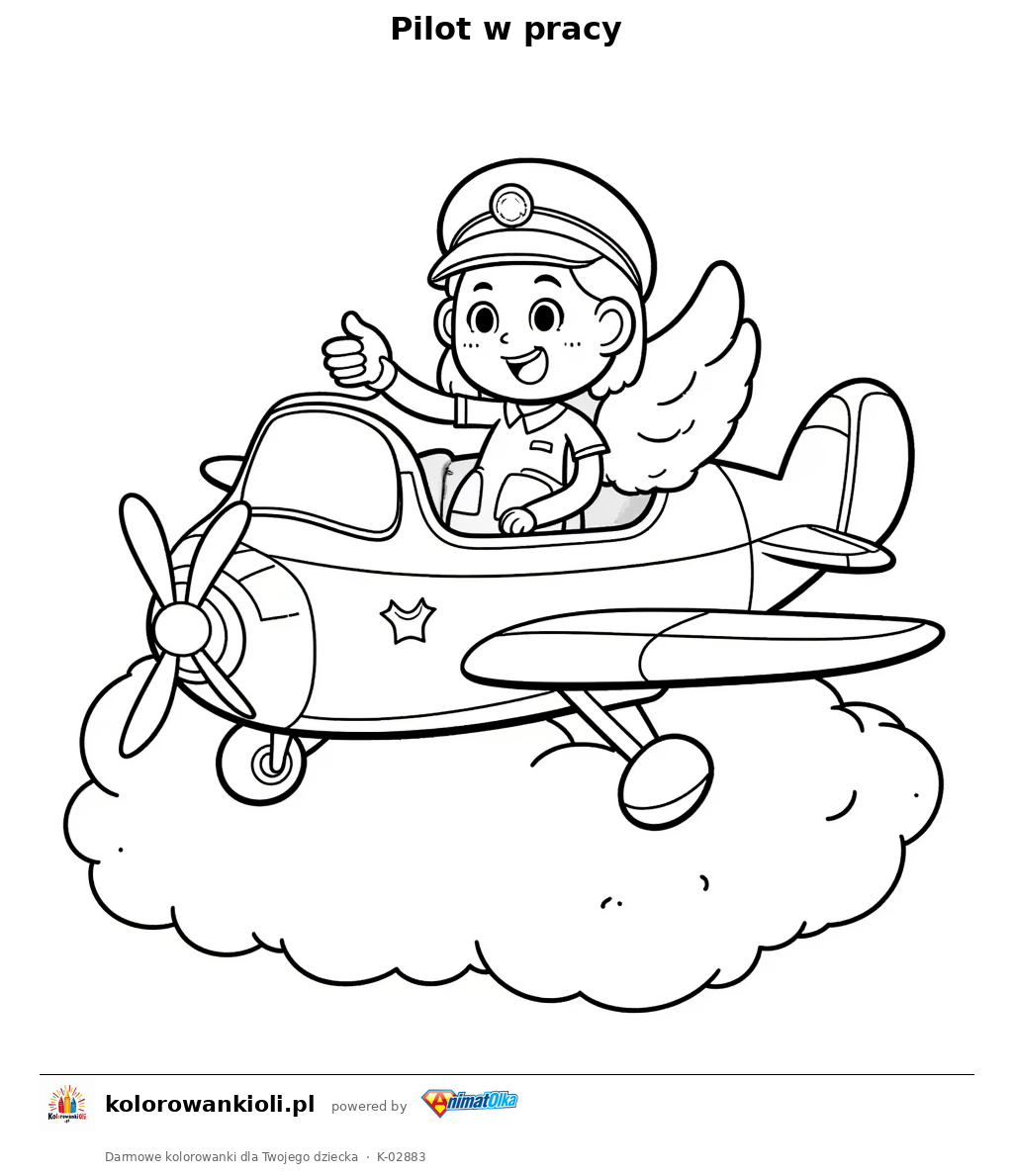 Kolorowanka — Pilot w pracy