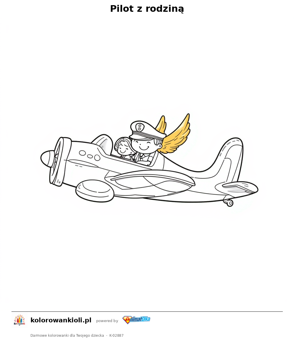 Kolorowanka — Pilot z rodziną