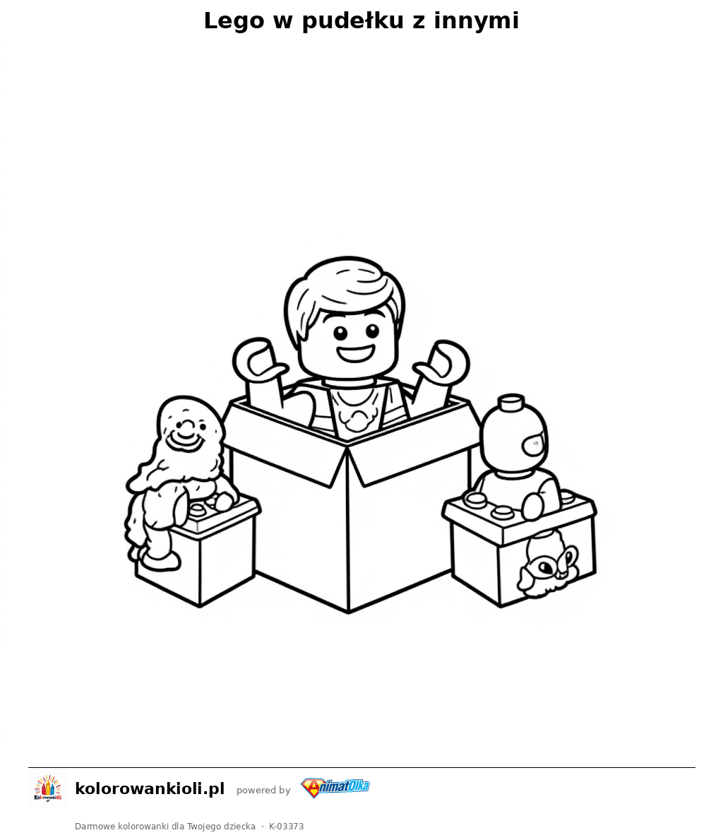 Kolorowanka — Lego w pudełku z innymi