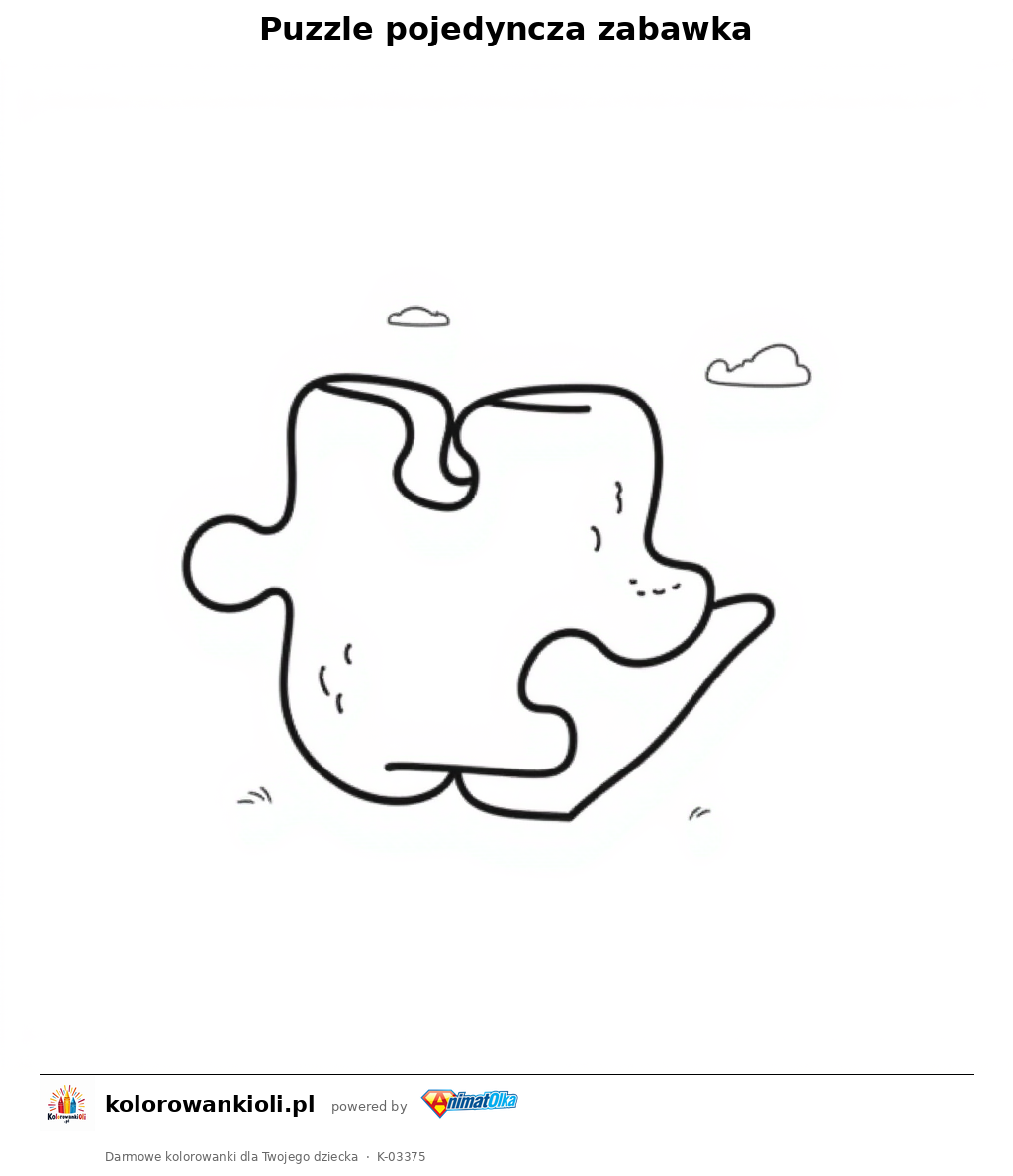 Kolorowanka — Puzzle pojedyncza zabawka