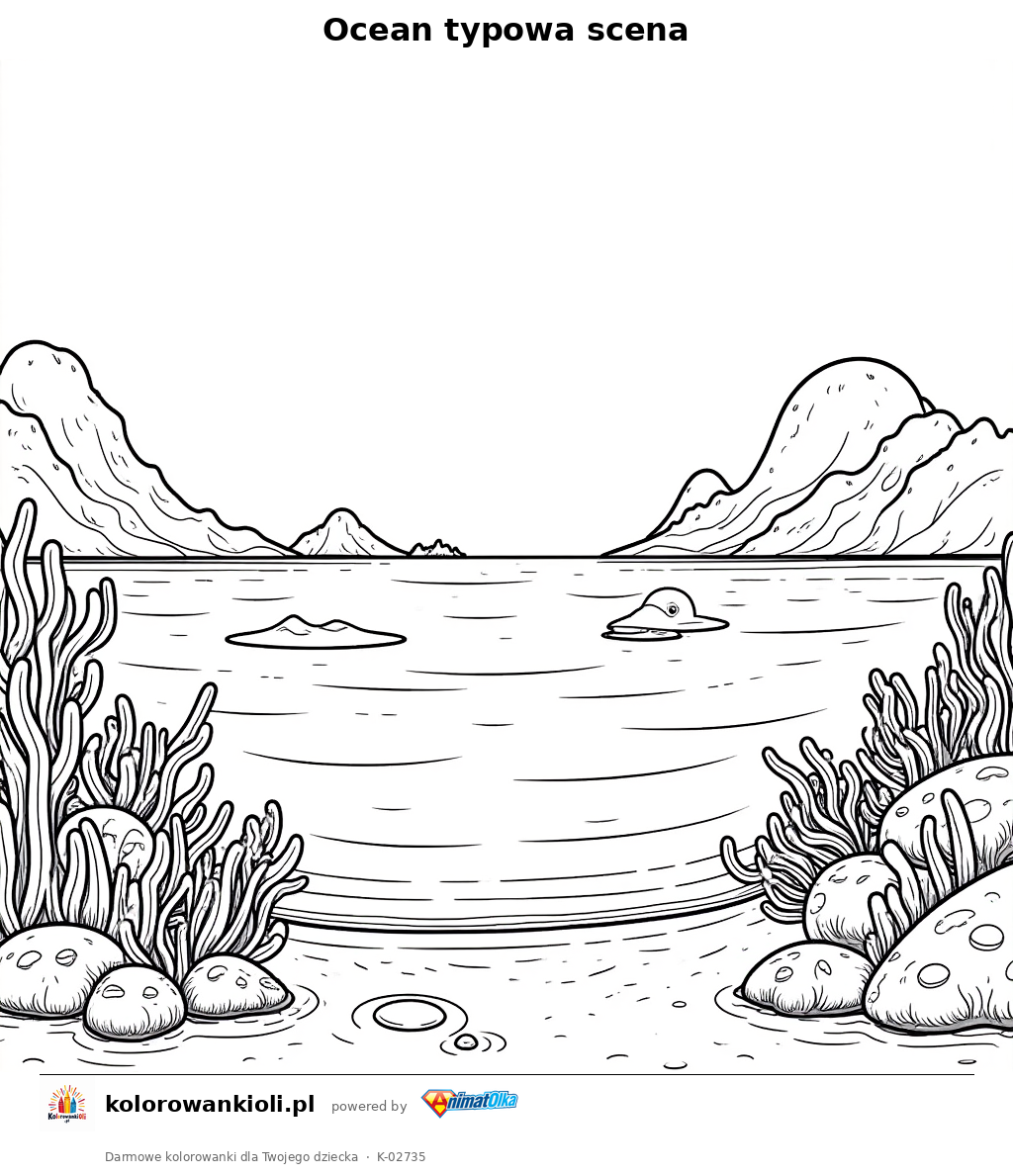 Kolorowanka — Ocean typowa scena