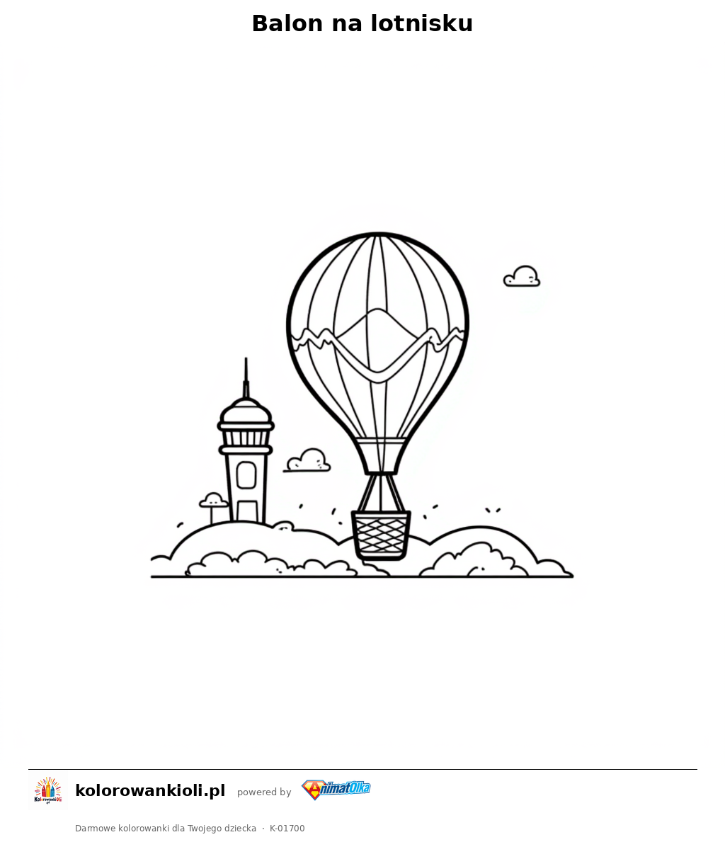 Kolorowanka — Balon na lotnisku