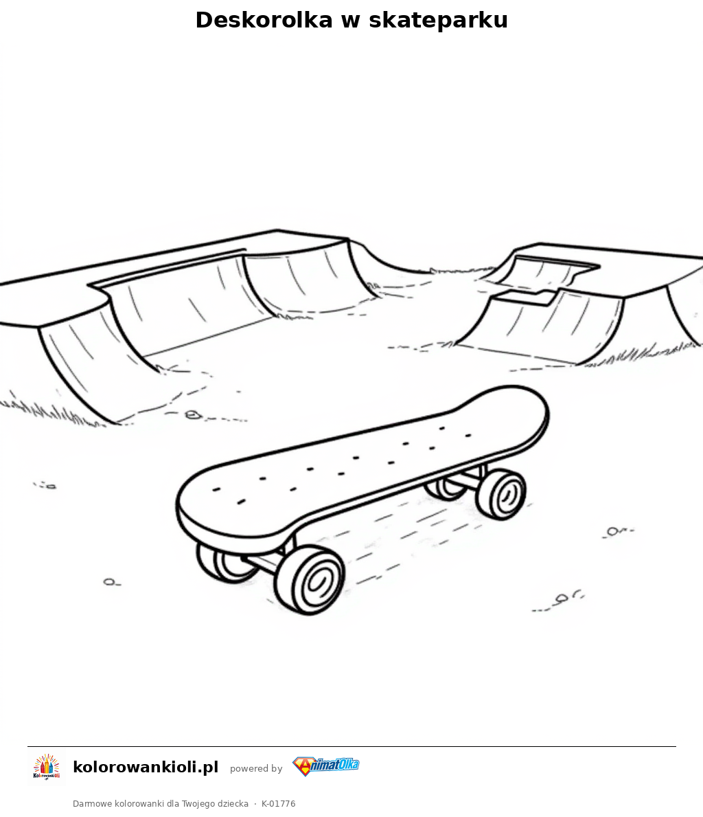 Kolorowanka — Deskorolka w skateparku