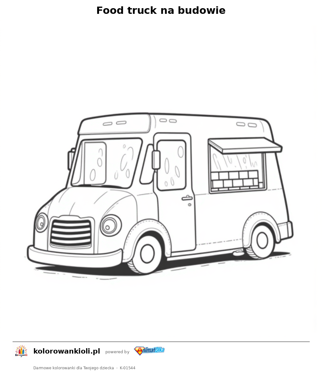 Kolorowanka — Food truck na budowie