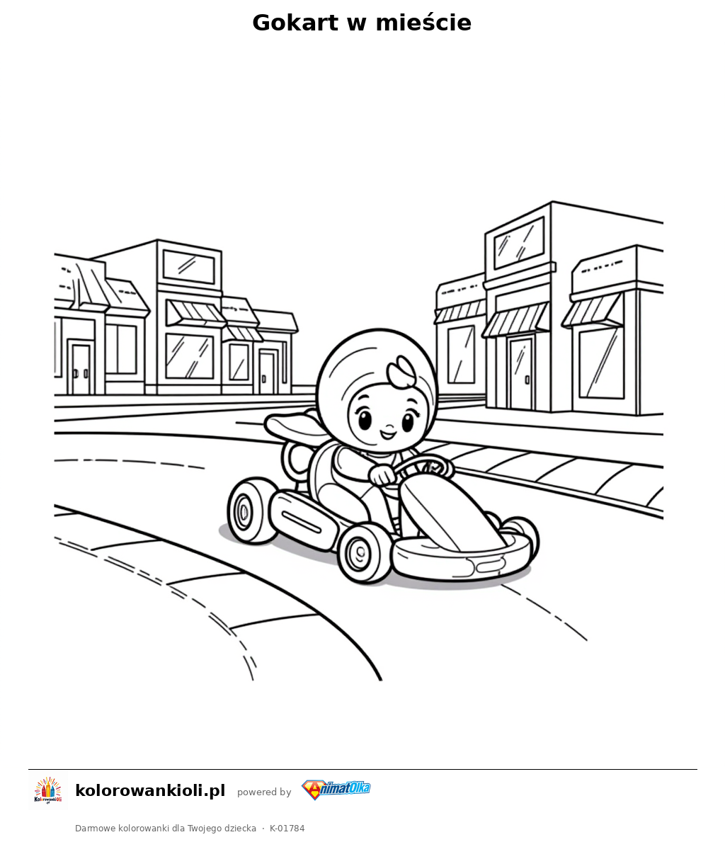 Kolorowanka — Gokart w mieście