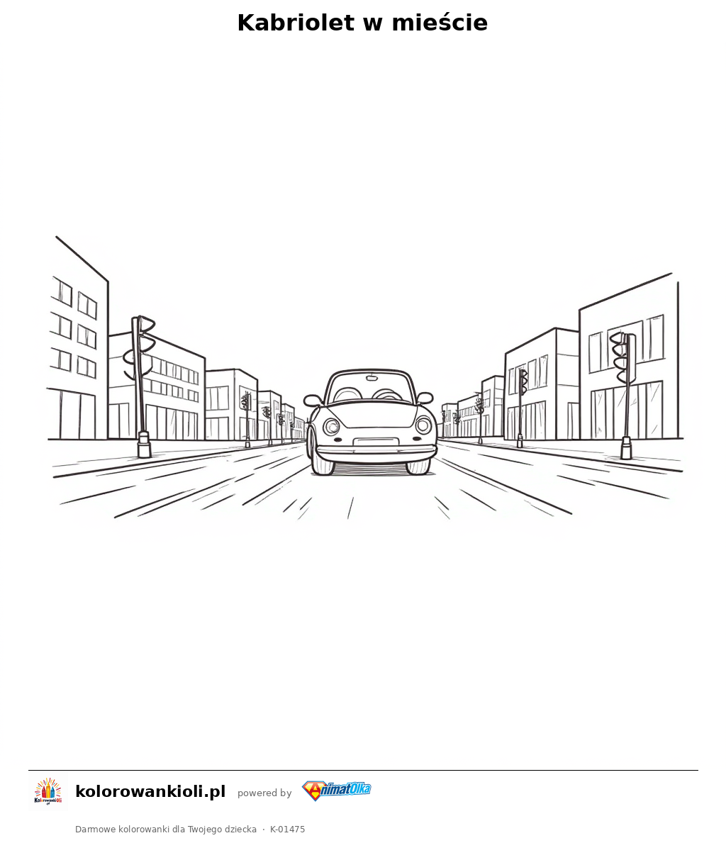 Kolorowanka — Kabriolet w mieście