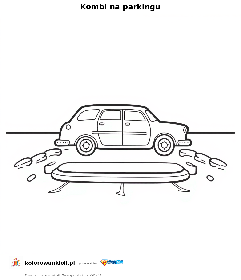 Kolorowanka — Kombi na parkingu