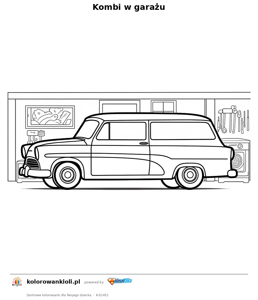 Kolorowanka — Kombi w garażu
