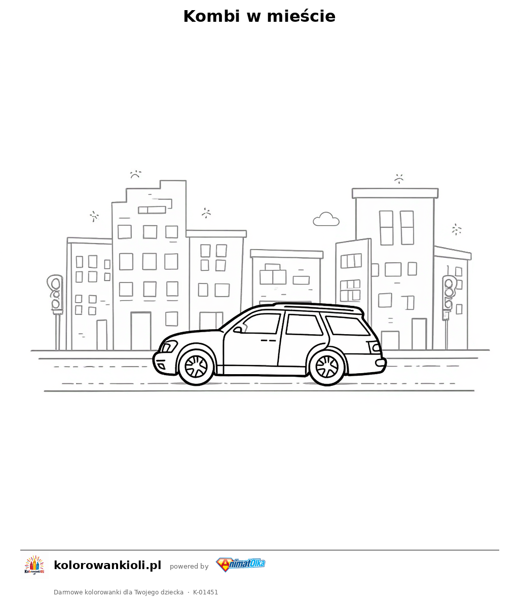 Kolorowanka — Kombi w mieście