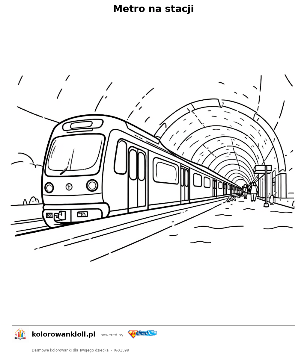 Kolorowanka — Metro na stacji
