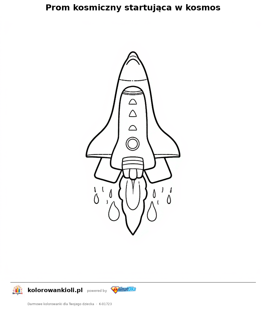 Kolorowanka — Prom kosmiczny startująca w kosmos