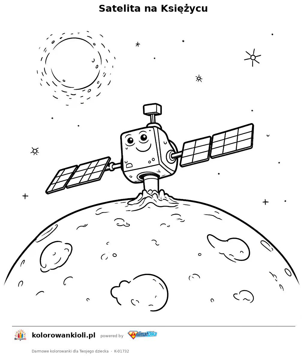 Kolorowanka — Satelita na Księżycu