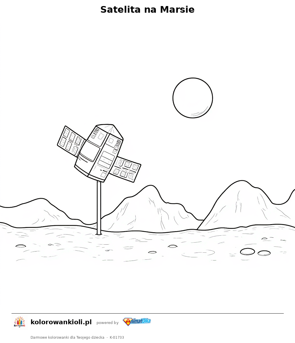 Kolorowanka — Satelita na Marsie