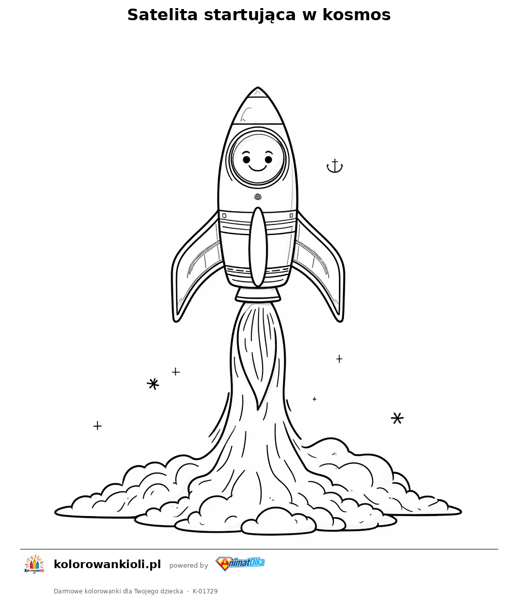 Kolorowanka — Satelita startująca w kosmos