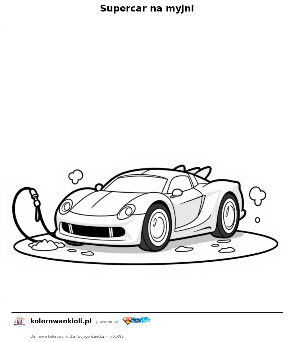 Kolorowanka — Supercar na myjni