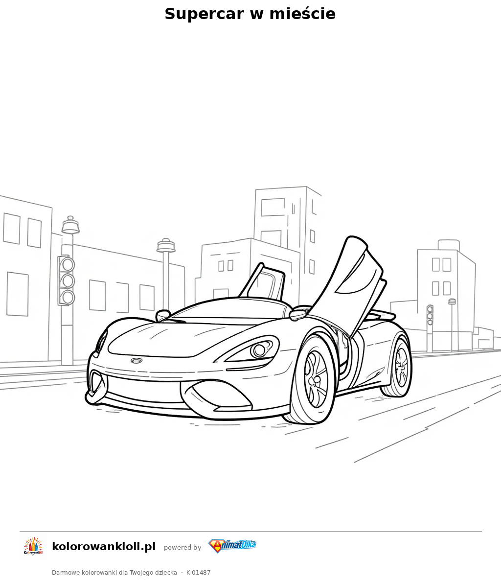 Kolorowanka — Supercar w mieście