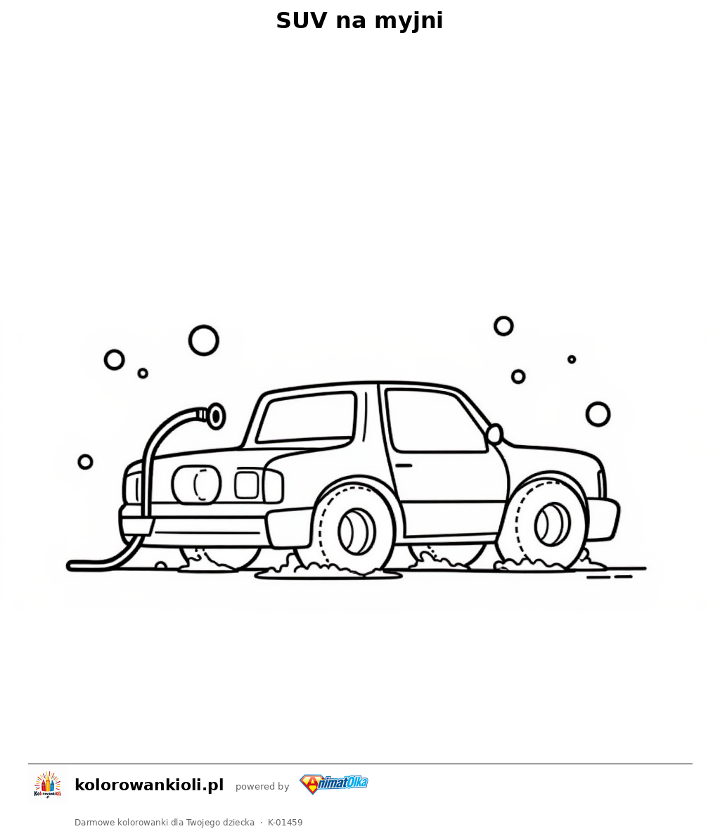Kolorowanka — SUV na myjni