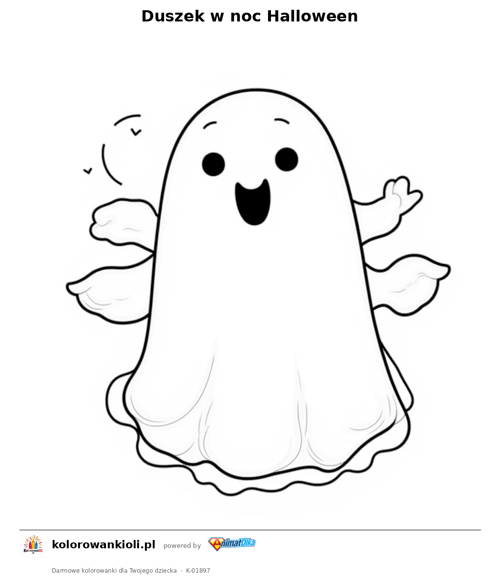 Kolorowanka — Duszek w noc Halloween