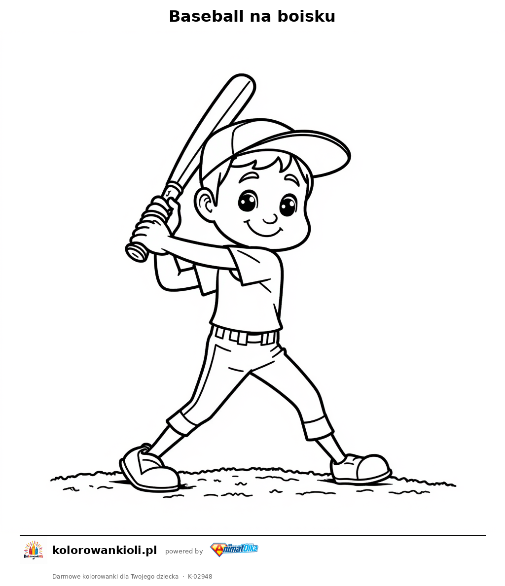 Kolorowanka — Baseball na boisku