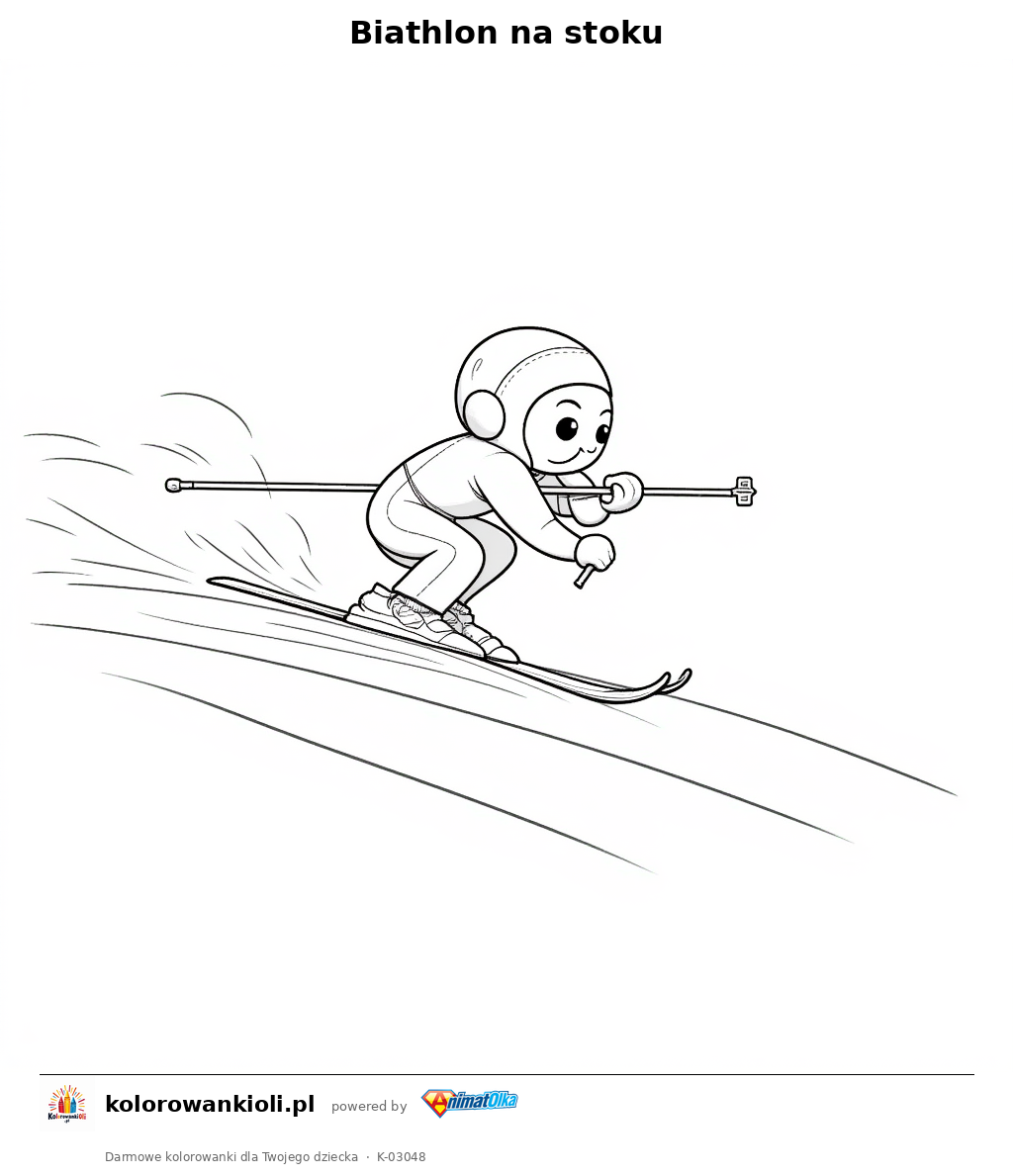 Kolorowanka — Biathlon na stoku