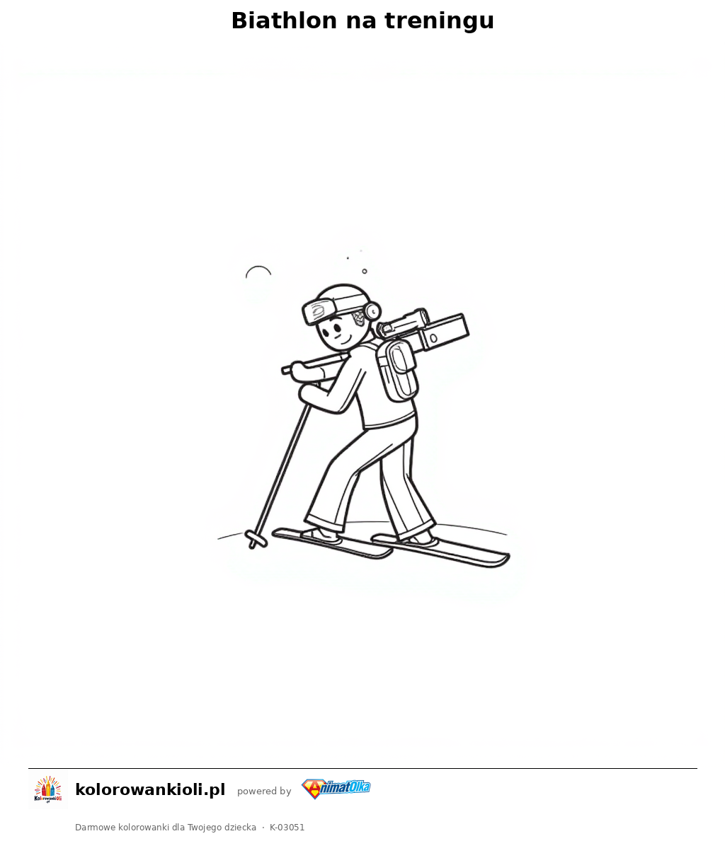 Kolorowanka — Biathlon na treningu