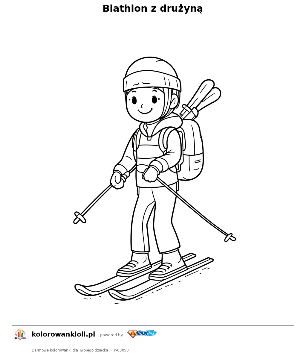 Kolorowanka — Biathlon z drużyną