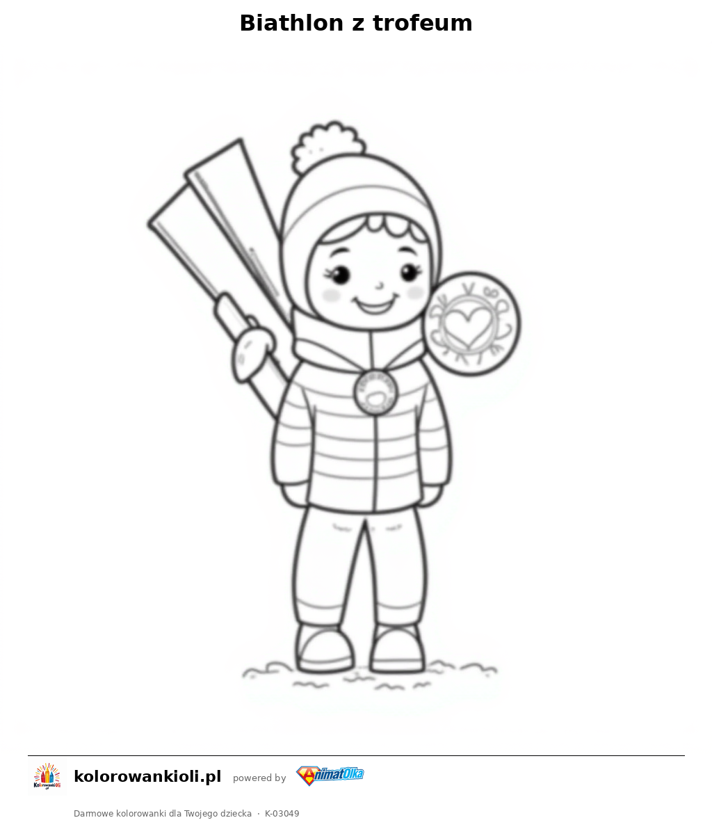 Kolorowanka — Biathlon z trofeum