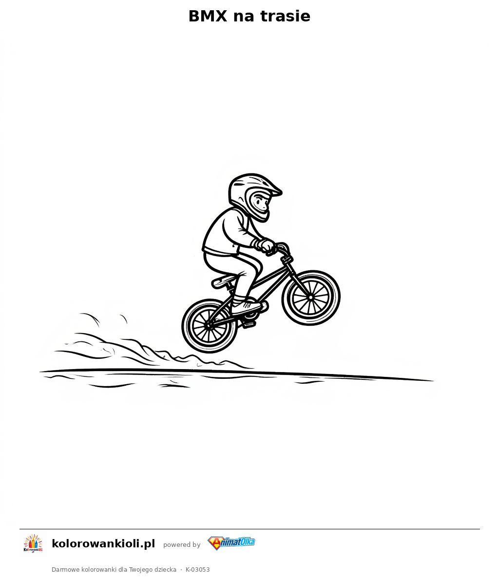 Kolorowanka — BMX na trasie