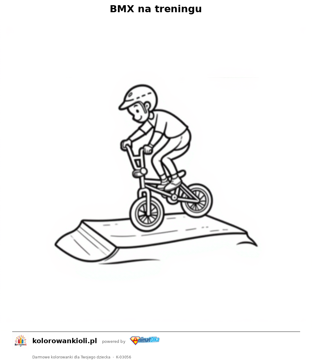 Kolorowanka — BMX na treningu