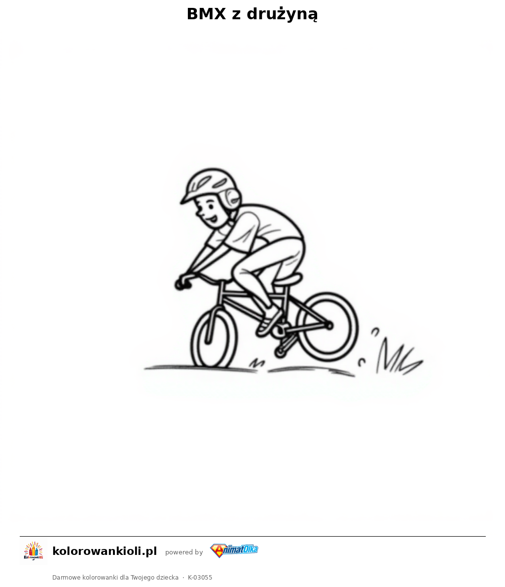 Kolorowanka — BMX z drużyną