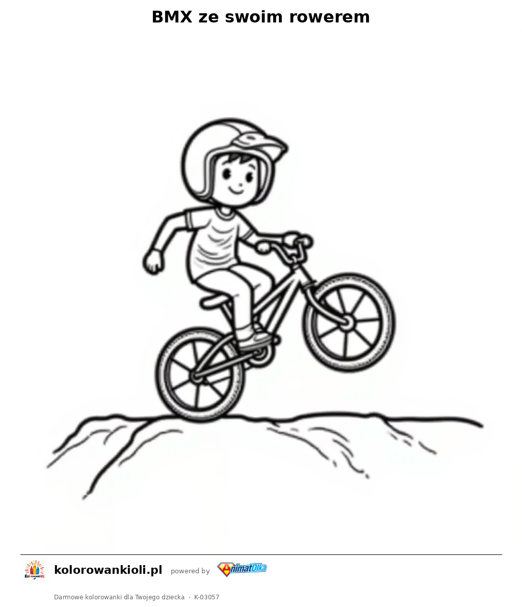 Kolorowanka — BMX ze swoim rowerem