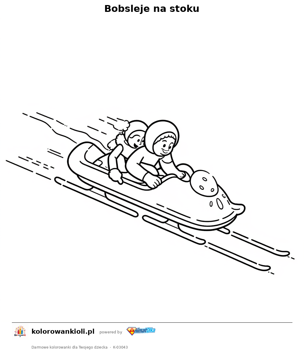 Kolorowanka — Bobsleje na stoku