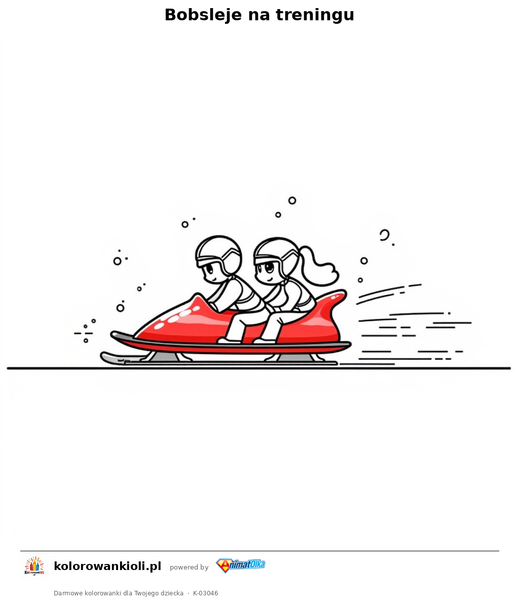 Kolorowanka — Bobsleje na treningu