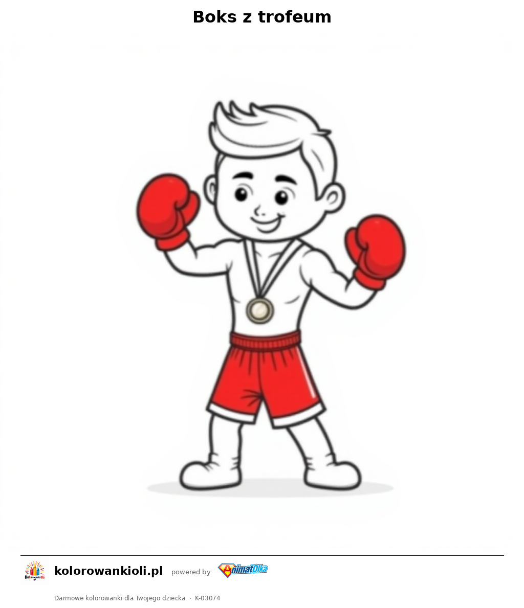 Kolorowanka — Boks z trofeum
