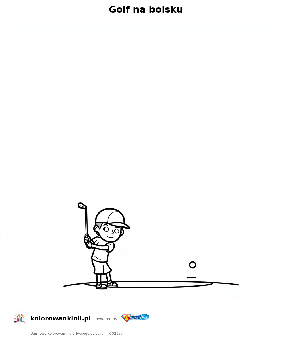 Kolorowanka — Golf na boisku
