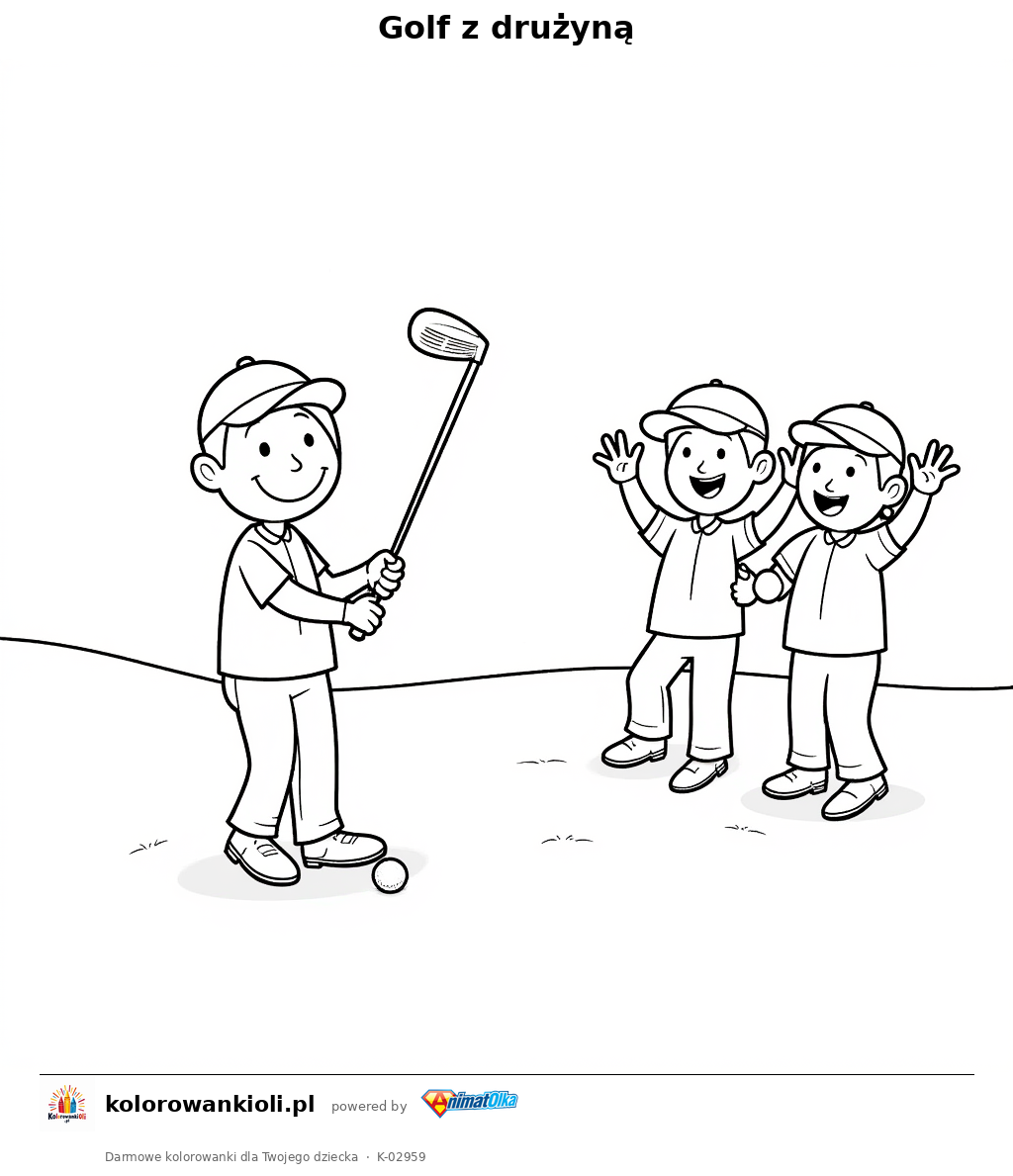 Kolorowanka — Golf z drużyną