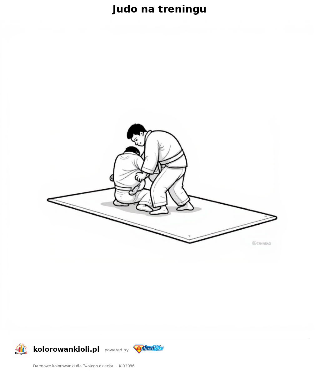 Kolorowanka — Judo na treningu
