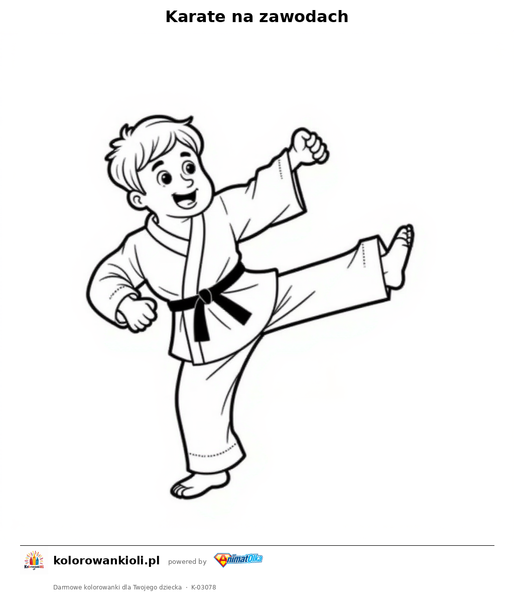 Kolorowanka — Karate na zawodach