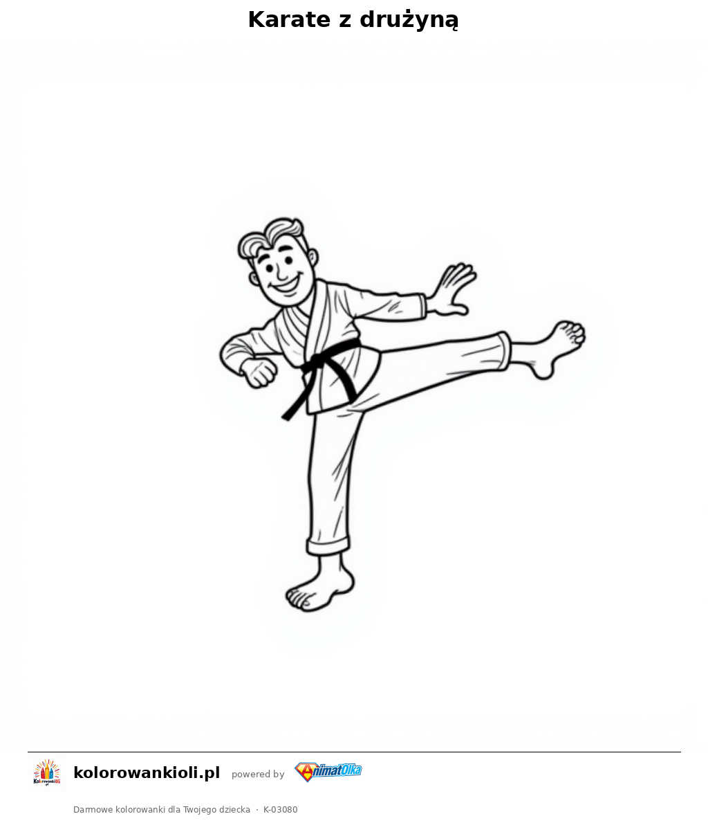 Kolorowanka — Karate z drużyną