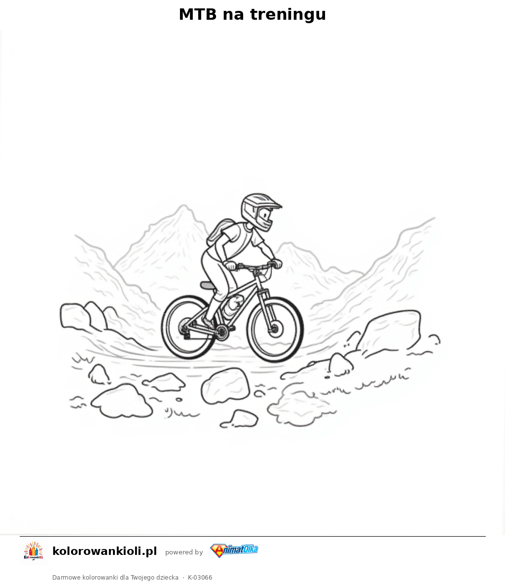 Kolorowanka — MTB na treningu