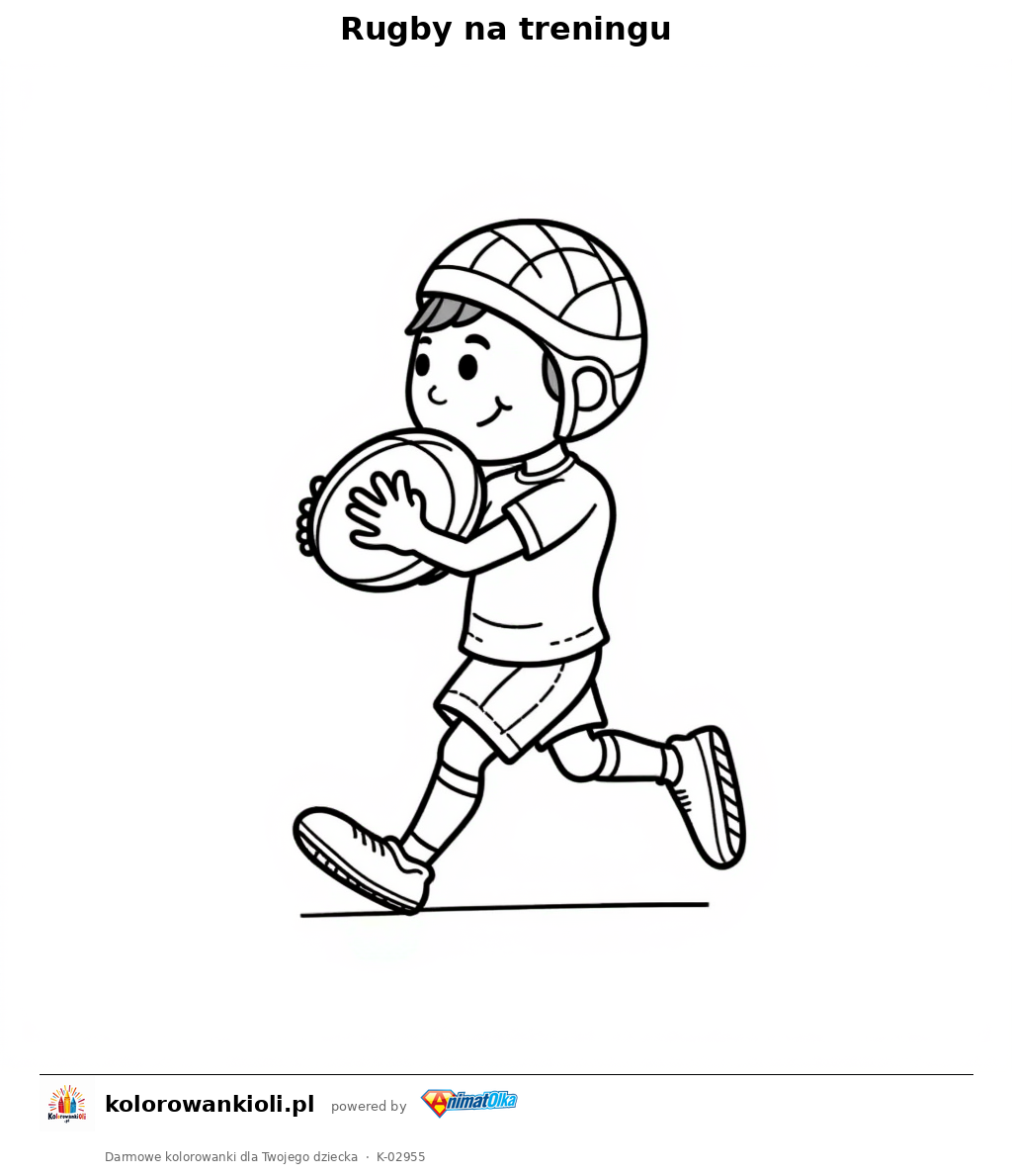 Kolorowanka — Rugby na treningu