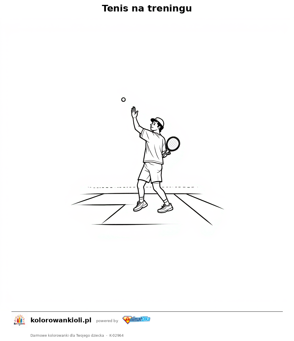 Kolorowanka — Tenis na treningu