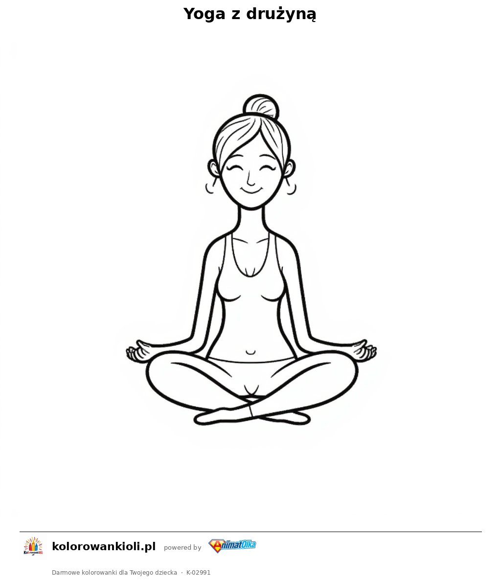 Kolorowanka — Yoga z drużyną