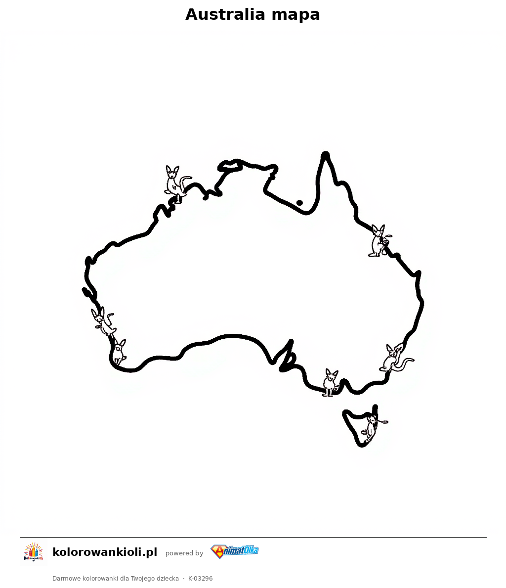 Kolorowanka — Australia mapa