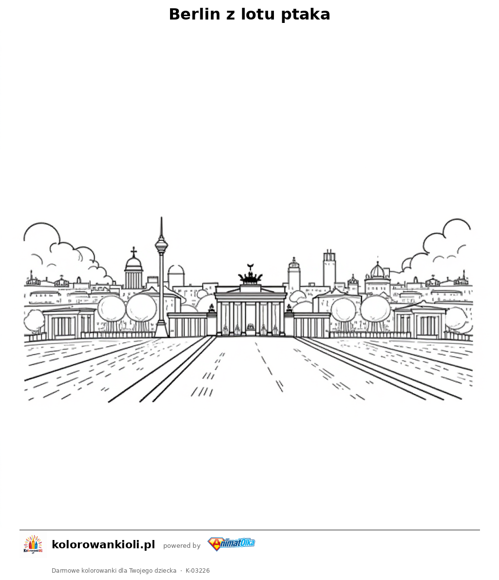 Kolorowanka — Berlin z lotu ptaka