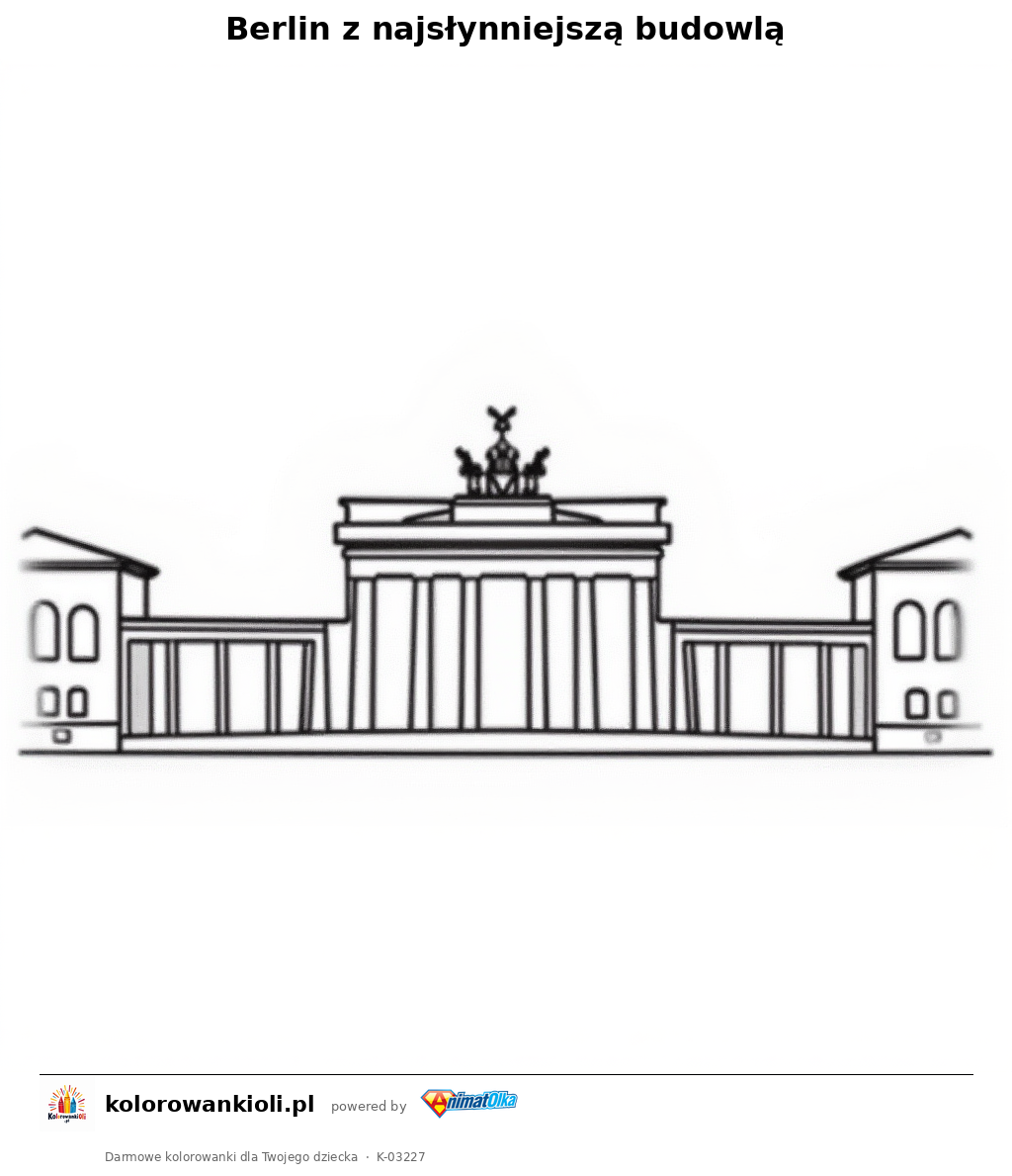 Kolorowanka — Berlin z najsłynniejszą budowlą
