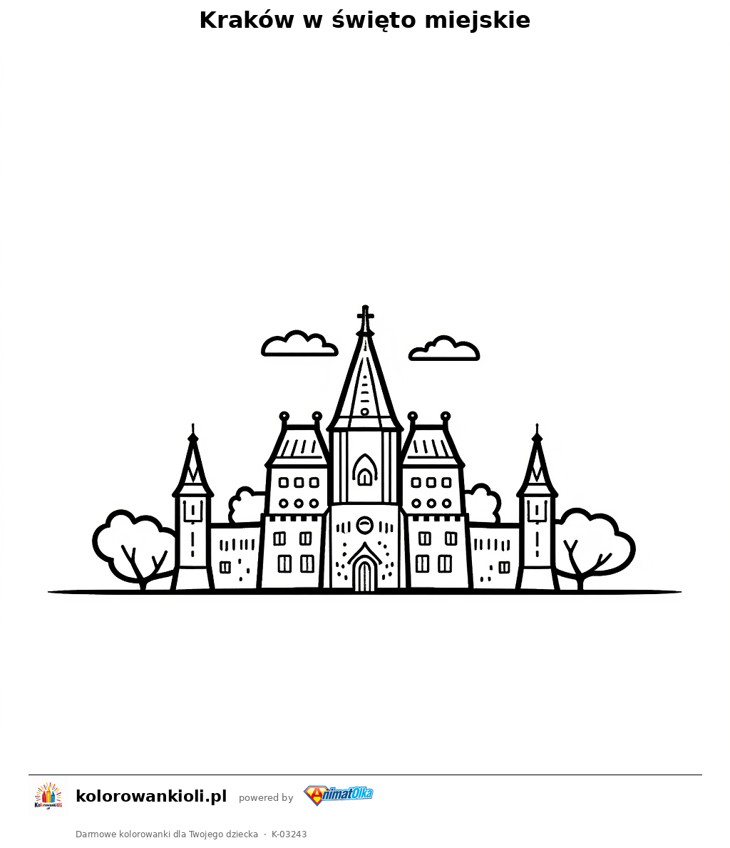 Kolorowanka — Kraków w święto miejskie
