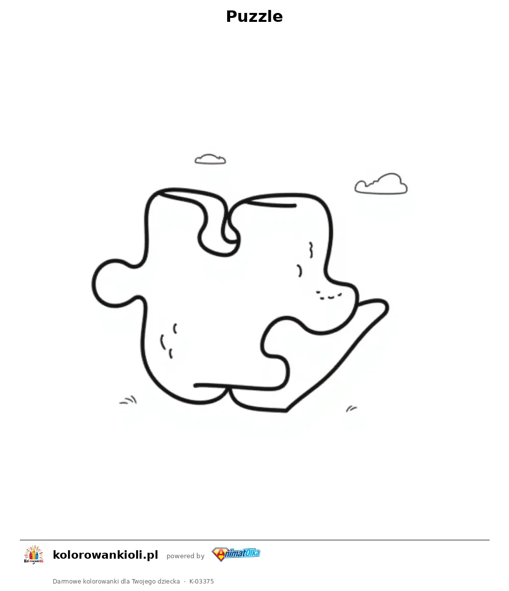 Puzzle — kolorowanka do wydruku dla dzieci