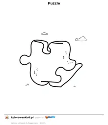 Puzzle — kolorowanka do wydruku dla dzieci
