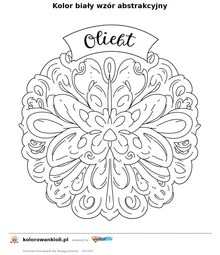 Kolor biały wzór abstrakcyjny — kolorowanka do wydruku dla dzieci